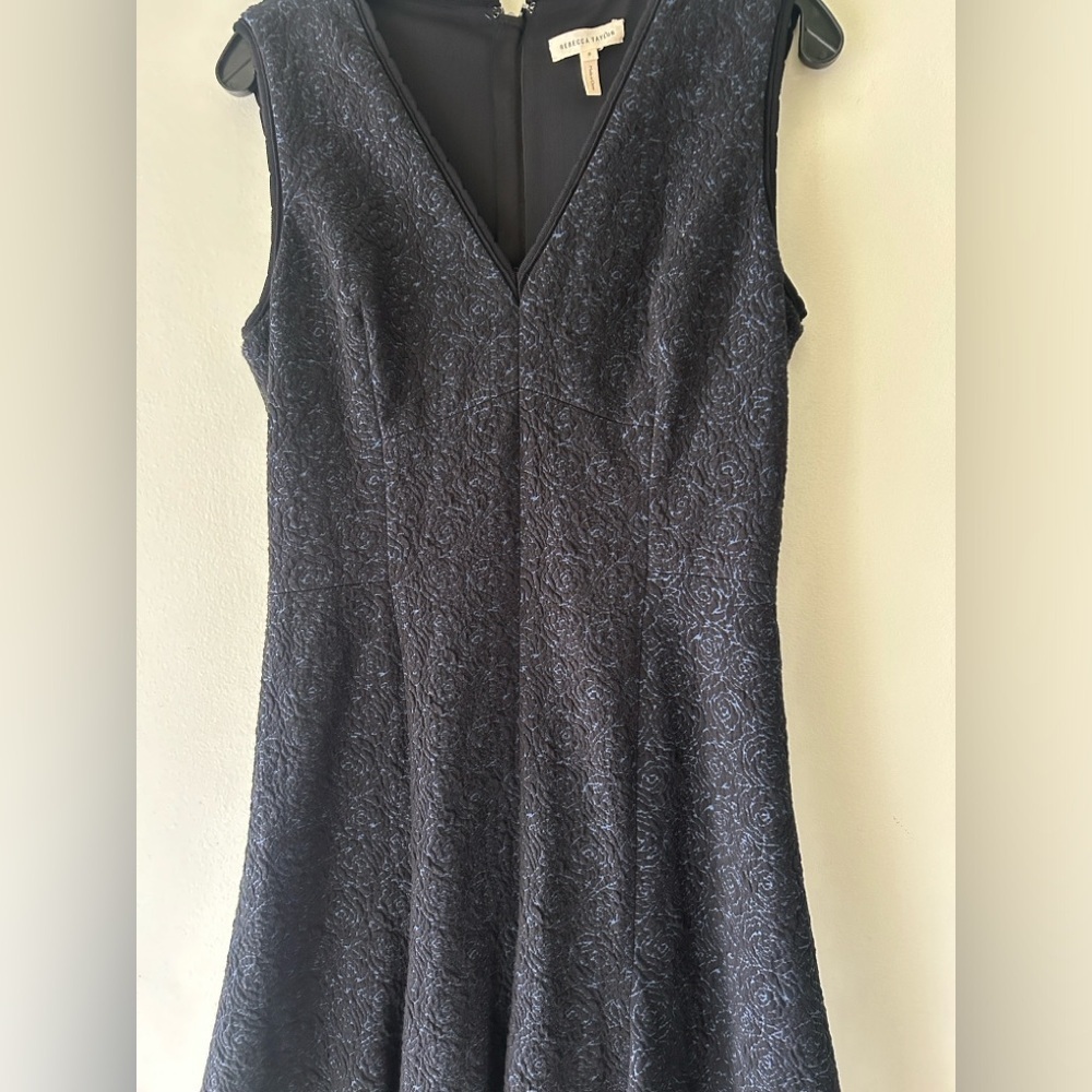 Rebecca Taylor Black Textured Mini Dress - Picture 4 of 15